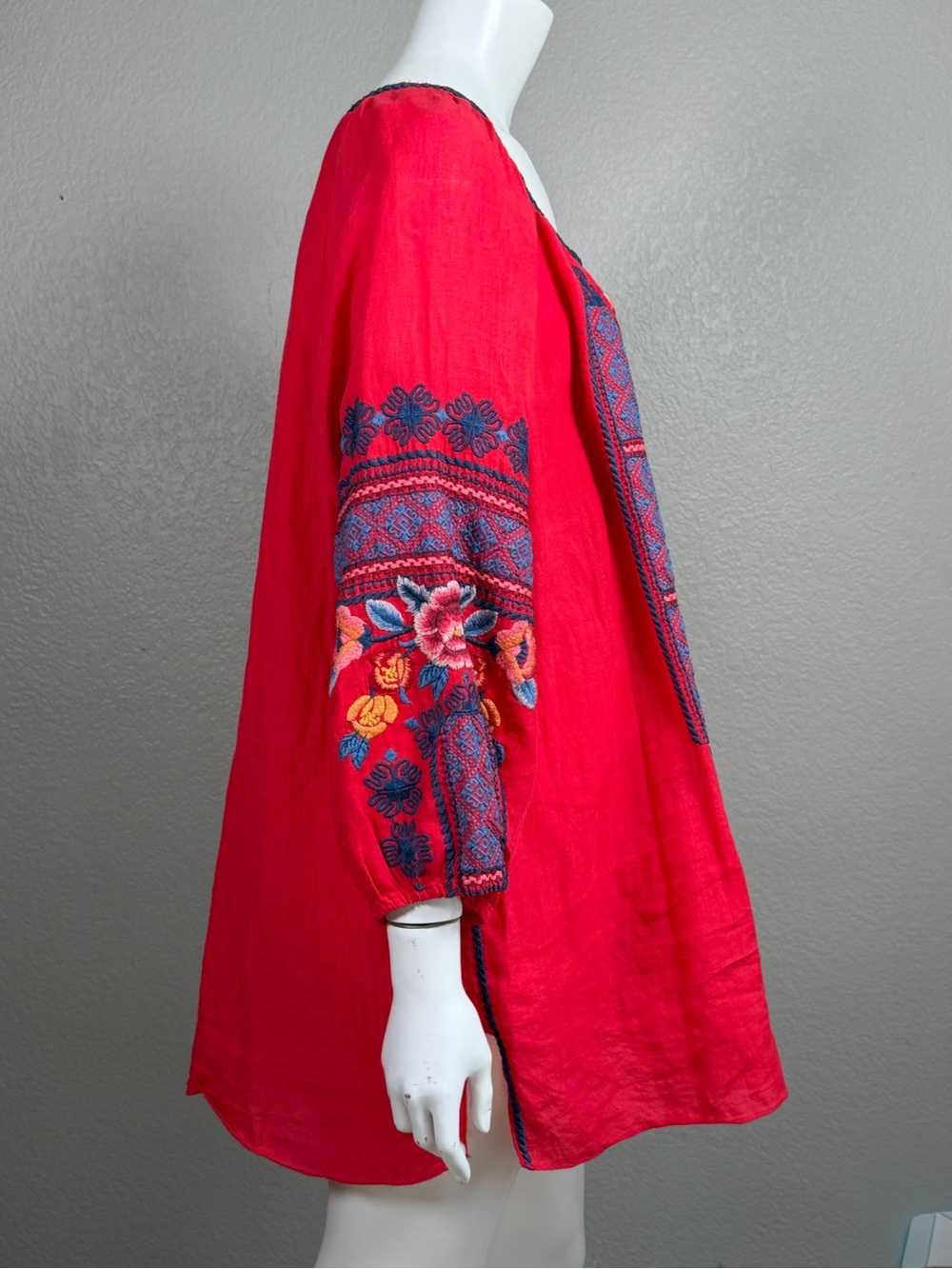 Johnny Was Workshop Juliene Candy Land Embroidered Ramie Tunic 2X - Picture 4 of 11